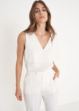 Thomas V-Neck Essential Top BIANCO WHITENERO BLACK Woman image number 1