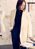 Calvin white woolen coat BIANCO WHITE Woman image number 1