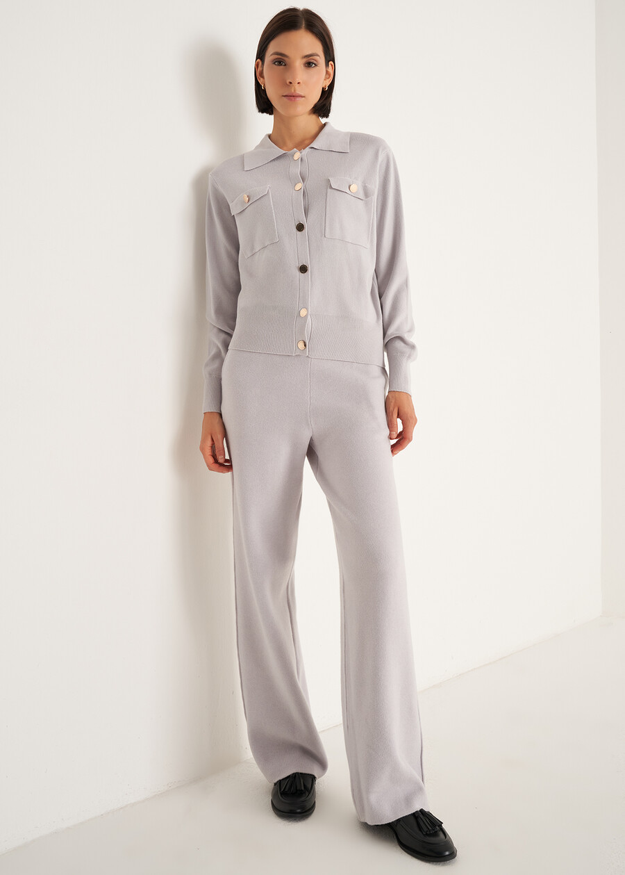 Cardigan Camilla con collo baby MARRONE CAFFEGRIGIO PERLA Donna , immagine n. 4