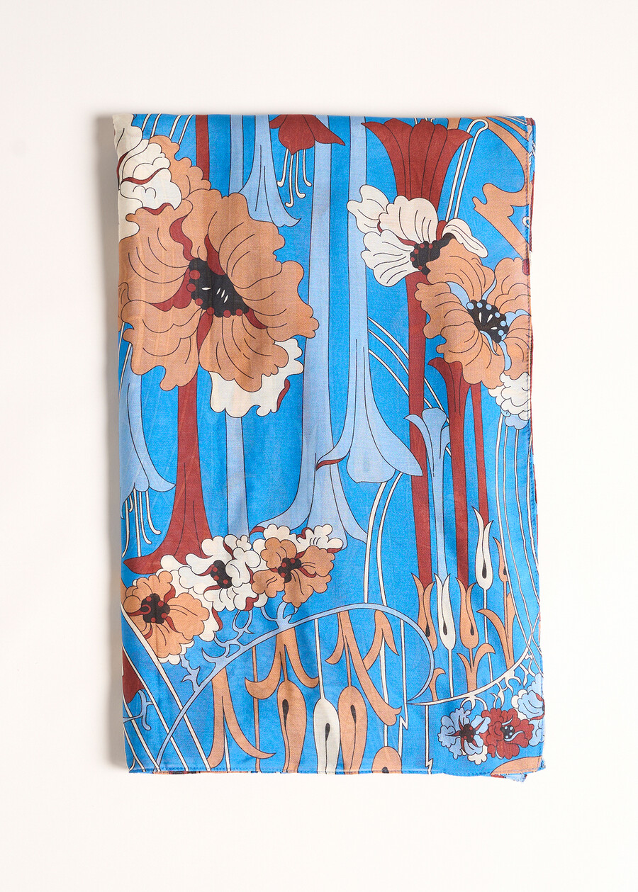 Sciarpa Safir fantasia fiori MARRONEBLU AVION Donna , immagine n. 1