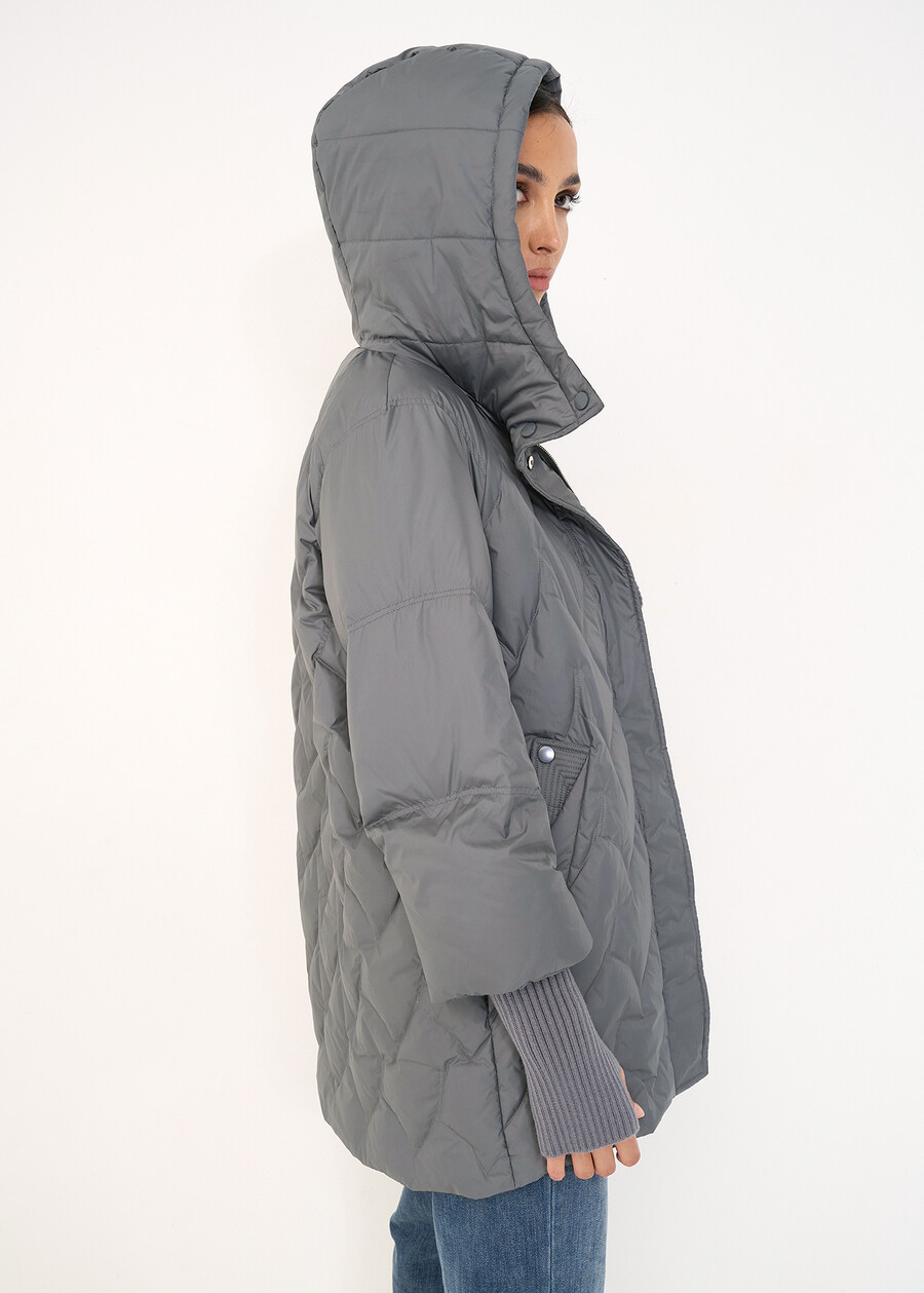 Piumino medio Pietro in piuma d'oca GRIGIO GREYBLU Donna , immagine n. 4