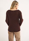 Mia oversized knit top MARRONE CAFFECELESTE FIORDALISO Woman image number 3