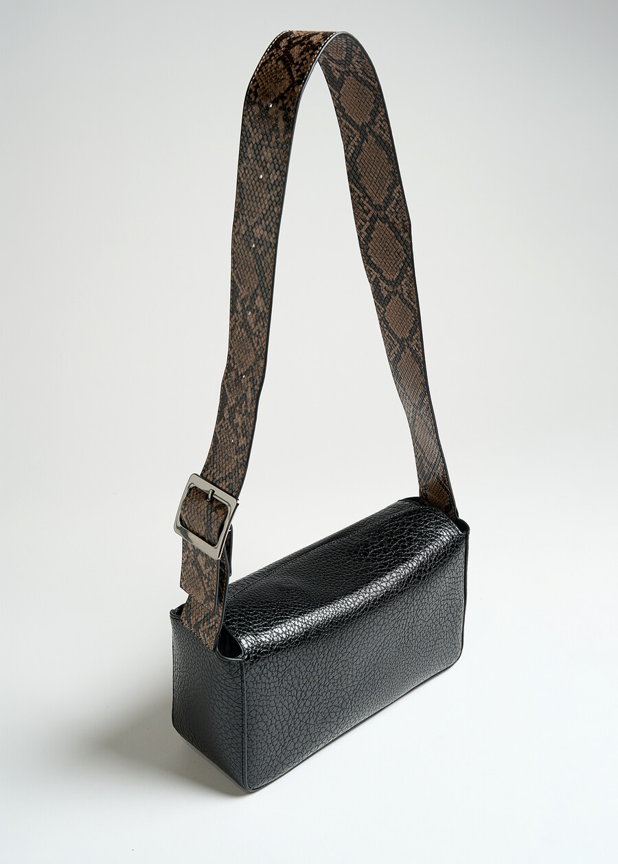 Banji python-detail crossbody bag NERO Woman , image number 2