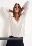 Maglia Margot con frange BIANCO WHITE Donna immagine n. 1