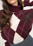 Minny Argyle pattern knit WNLAT Woman image number 2