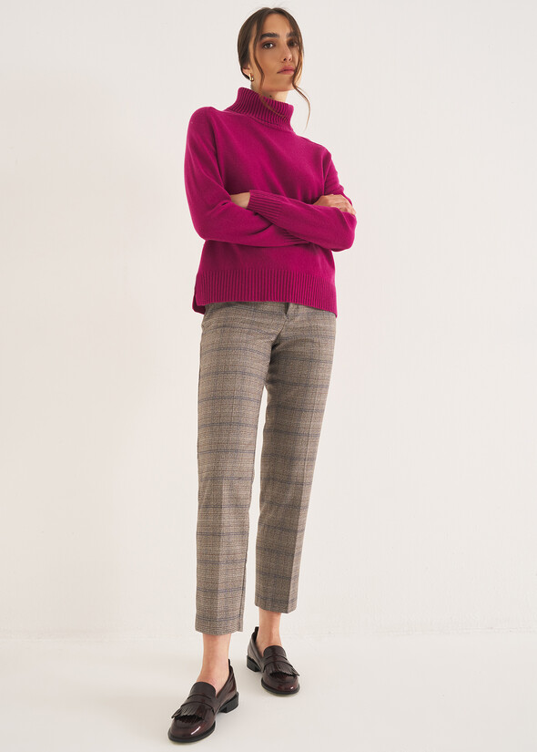 Pantalone Pilar check GRIGIO GREY Donna null