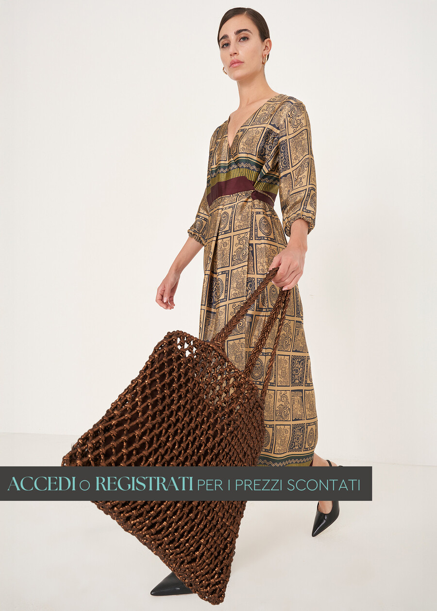 Shopping Barley in rete metallizzata NERO BLACKMARRONE BRONZE Donna , immagine n. 1