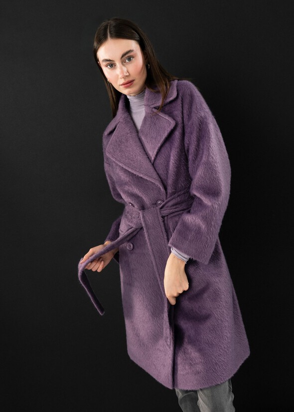 Cissy double-breasted coat ROSA MALVA Woman null