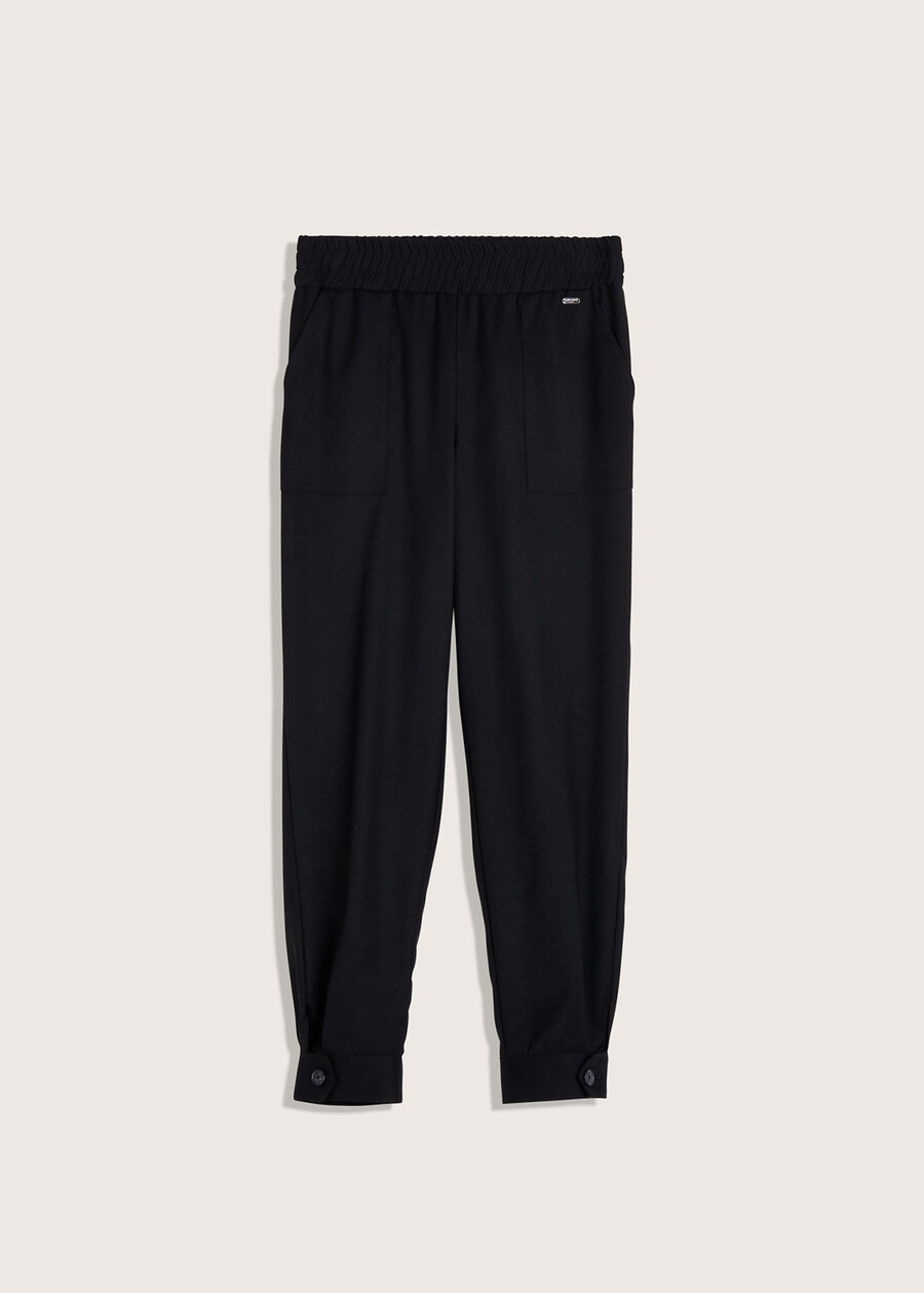 Pantalone Cara in poliviscosa NERO BLACK Donna , immagine n. 1