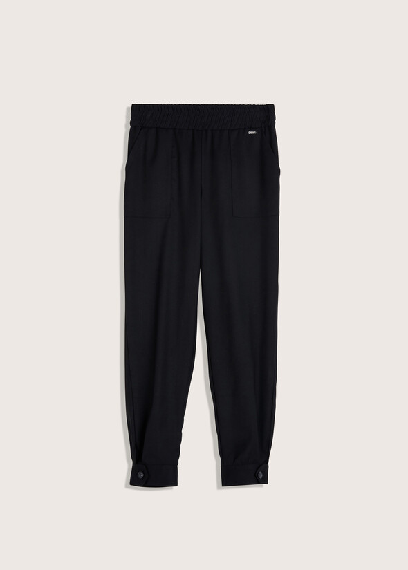 Cara poly-viscose trousers BLACK Woman null