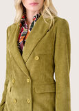 Geneva velvet double-breasted jacket VERDE GOLDEN Woman image number 3