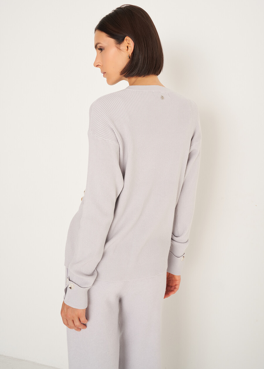 Mara ribbed sweater MARRONE CAFFEGRIGIO PERLA Woman , image number 4