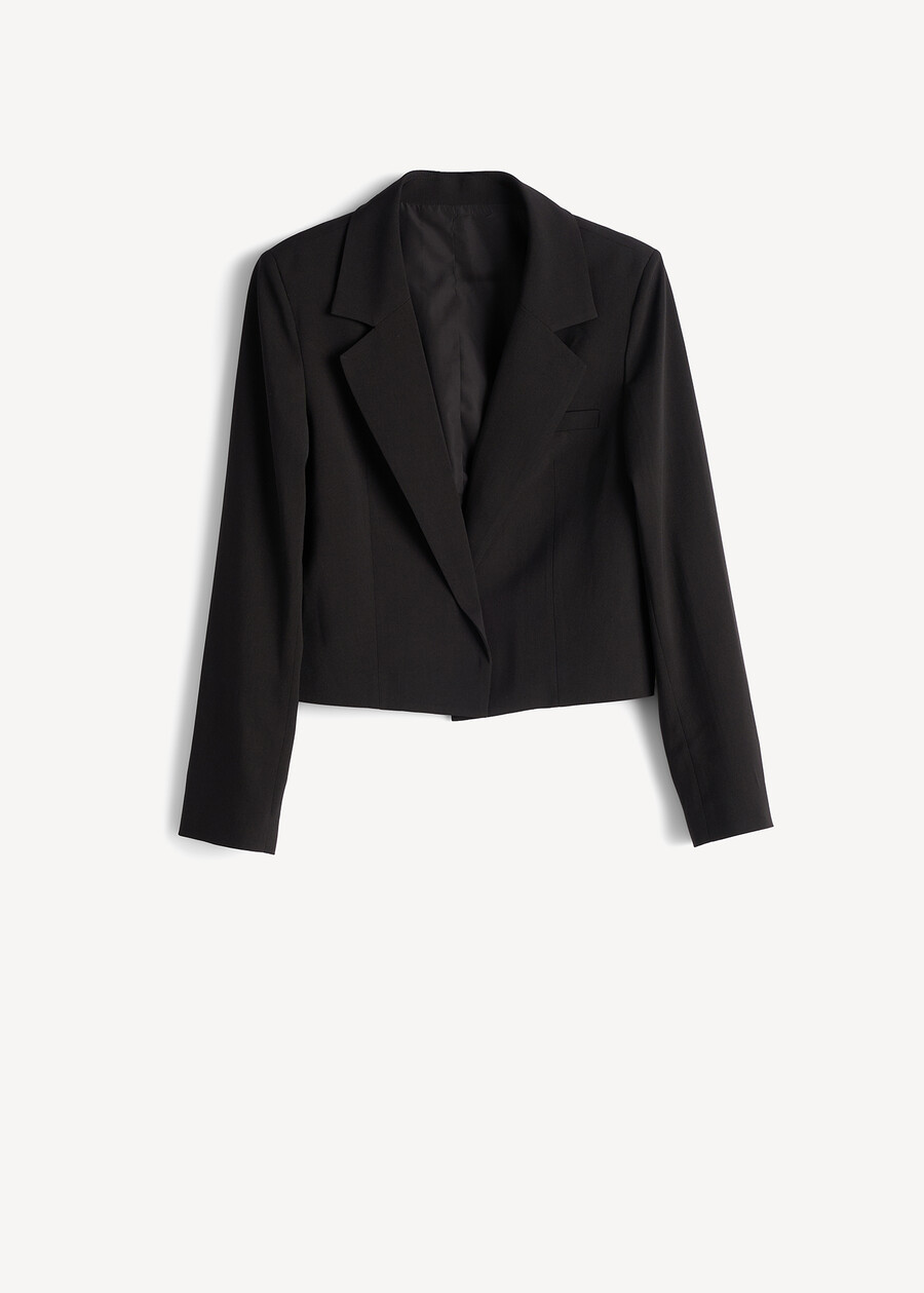 Giacca Cayl corta e finta camicia NERO Donna , immagine n. 8