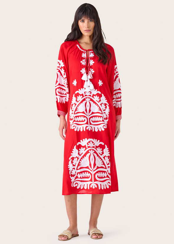 Adri 100% cotton tunic dress ROSSO CARPET Woman null