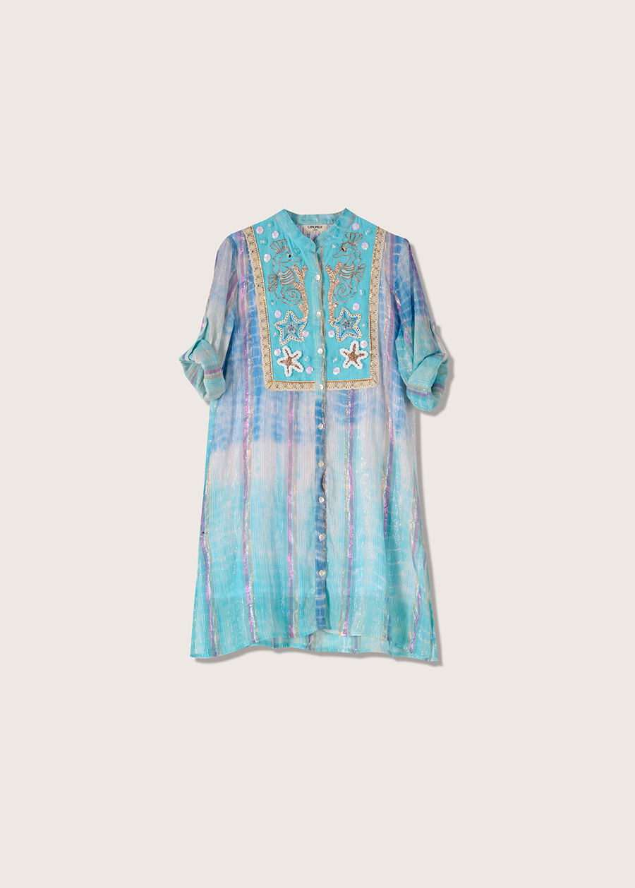 Kaftano Cloe in cotone BLU Donna , immagine n. 4