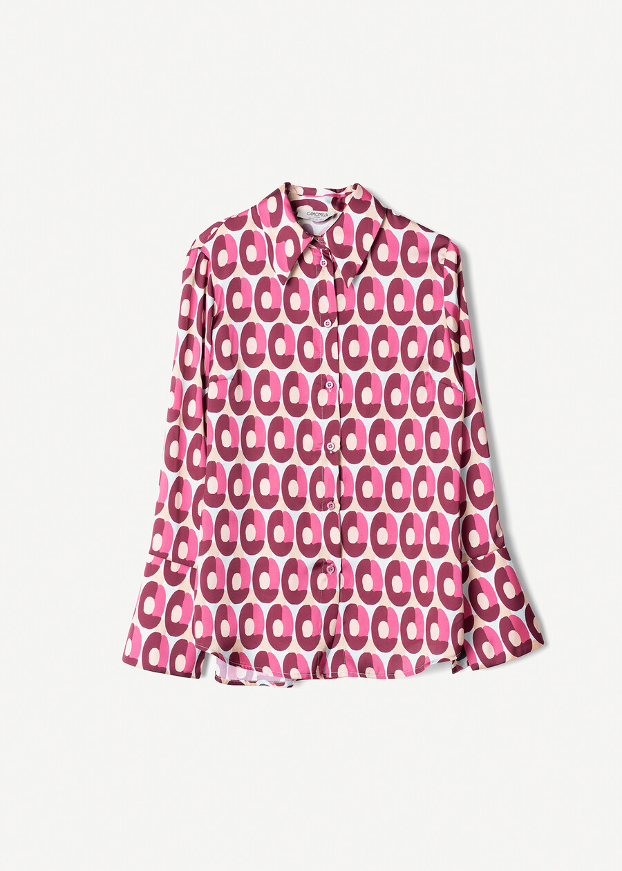 Carmen wallet print shirt GRIGIO CENERE Woman , image number 4