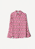 Carmen wallet print shirt GRIGIO CENERE Woman image number 4
