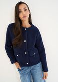 Clay round-neck cardigan BLU Woman image number 1