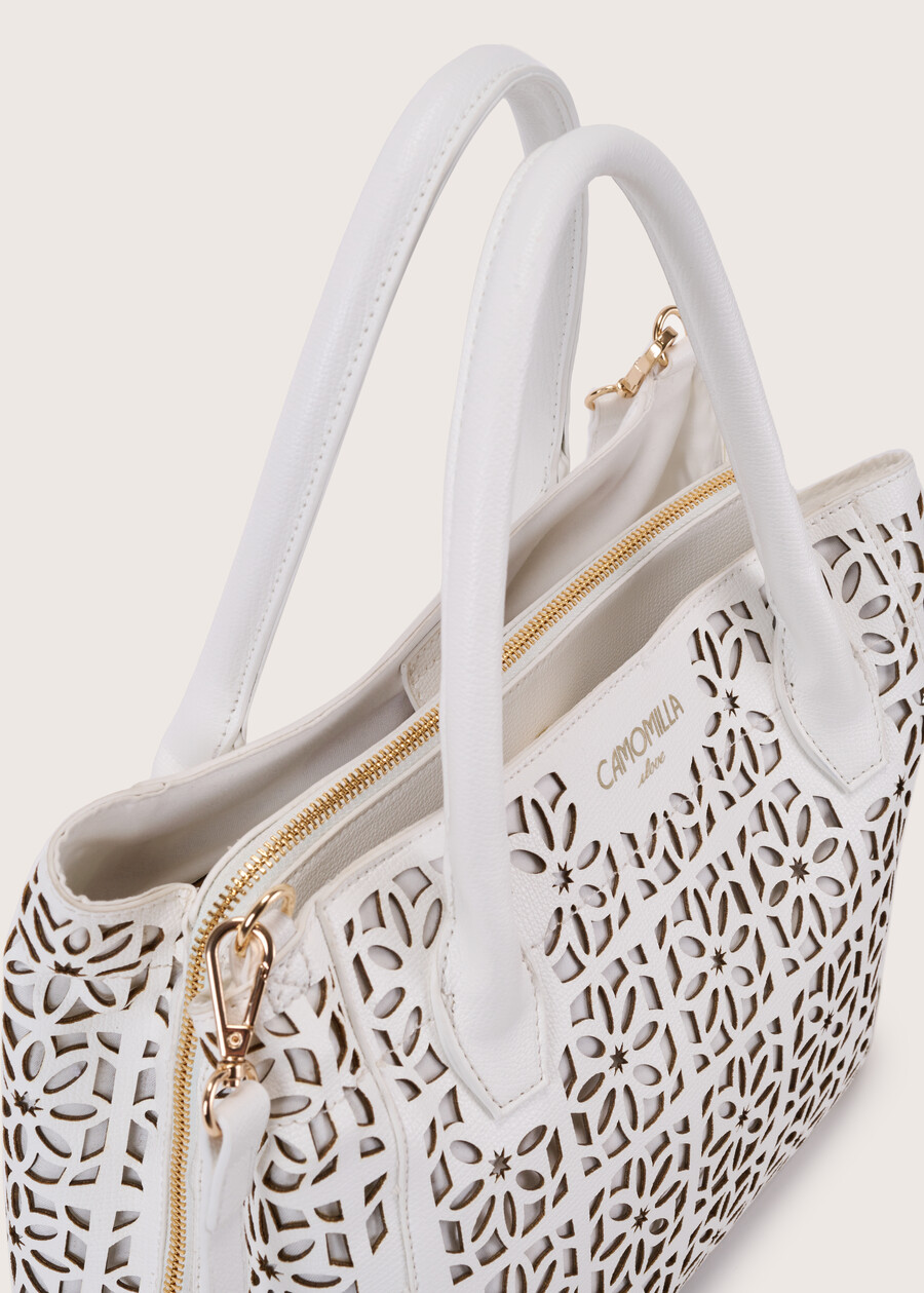 Borsa Bruna in ecopelle BIANCO OPTICALBLUE OLTREMARE  Donna , immagine n. 3