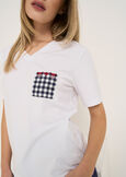 T-shirt Suemi con taschino Vichy BIANCO WHITE Donna immagine n. 2