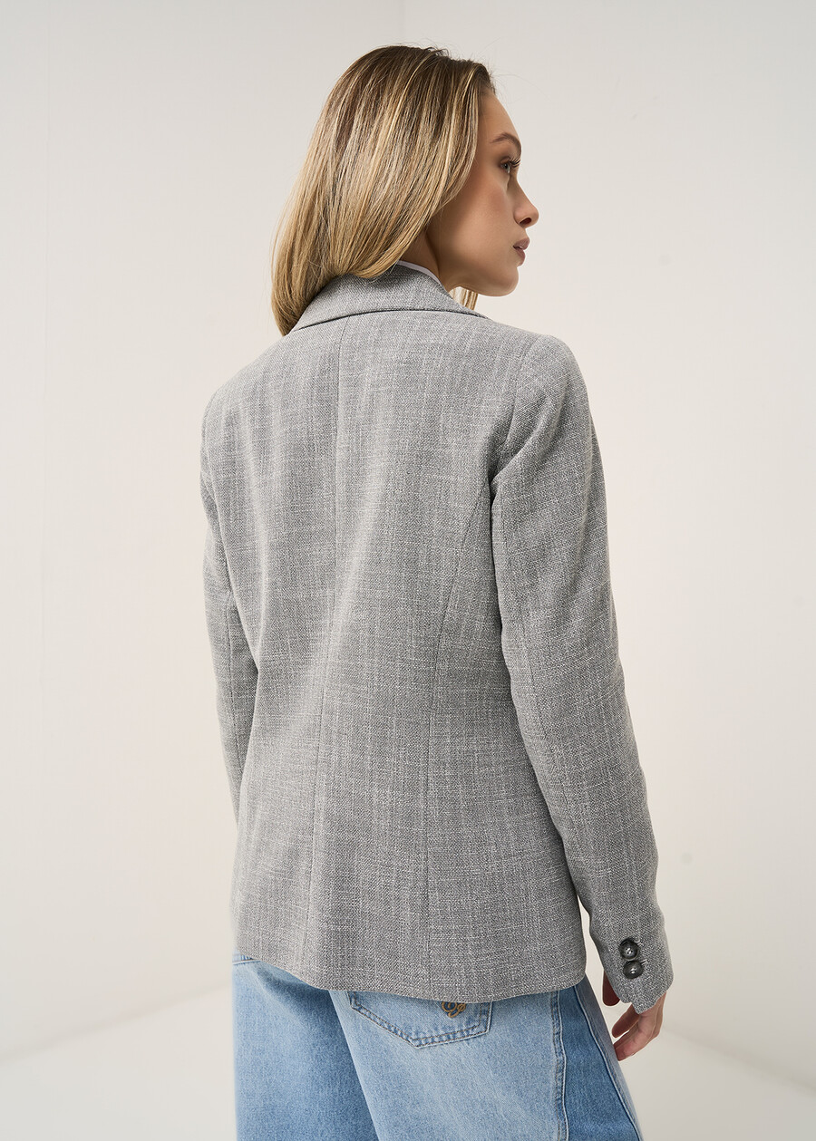 Giacca doppiopetto Ginevra rever a lancia GRIGIO GREY Donna , immagine n. 4