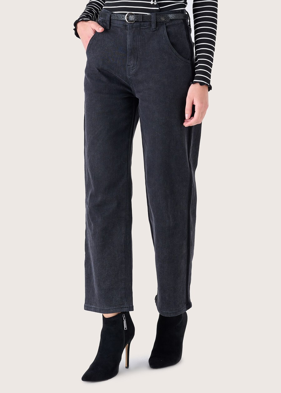 Pantalone Darla in denim di cotone GRIGIO DARKGREY Donna , immagine n. 3