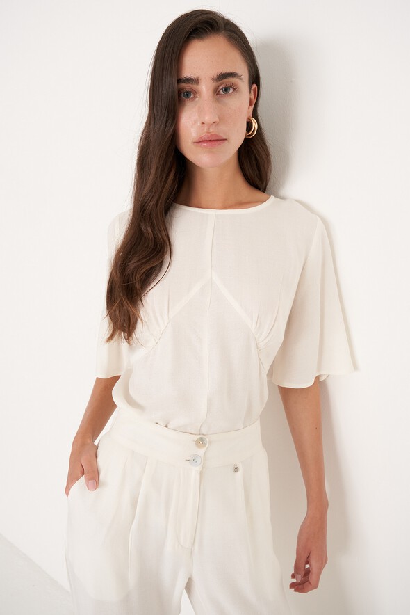 Blusa Bally In 100% Viscosa BIANCO BURRO Donna null