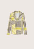 Simona patchwork print blouse VERDE PEA Woman image number 4