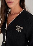 Cardigan Chantal con bottoni gioiello NERO BLACK Donna immagine n. 2