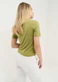 T-shirt Shona slim con scollo a V VERDE Donna immagine n. 3
