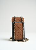 Cockie faux suede phone pouch MARRONE CARAMELLO Woman image number 1