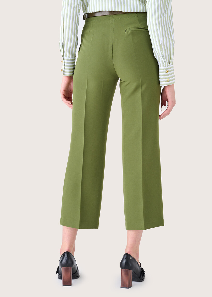 Sara technical fabric trousers VERDE AVOCADO Woman , image number 5