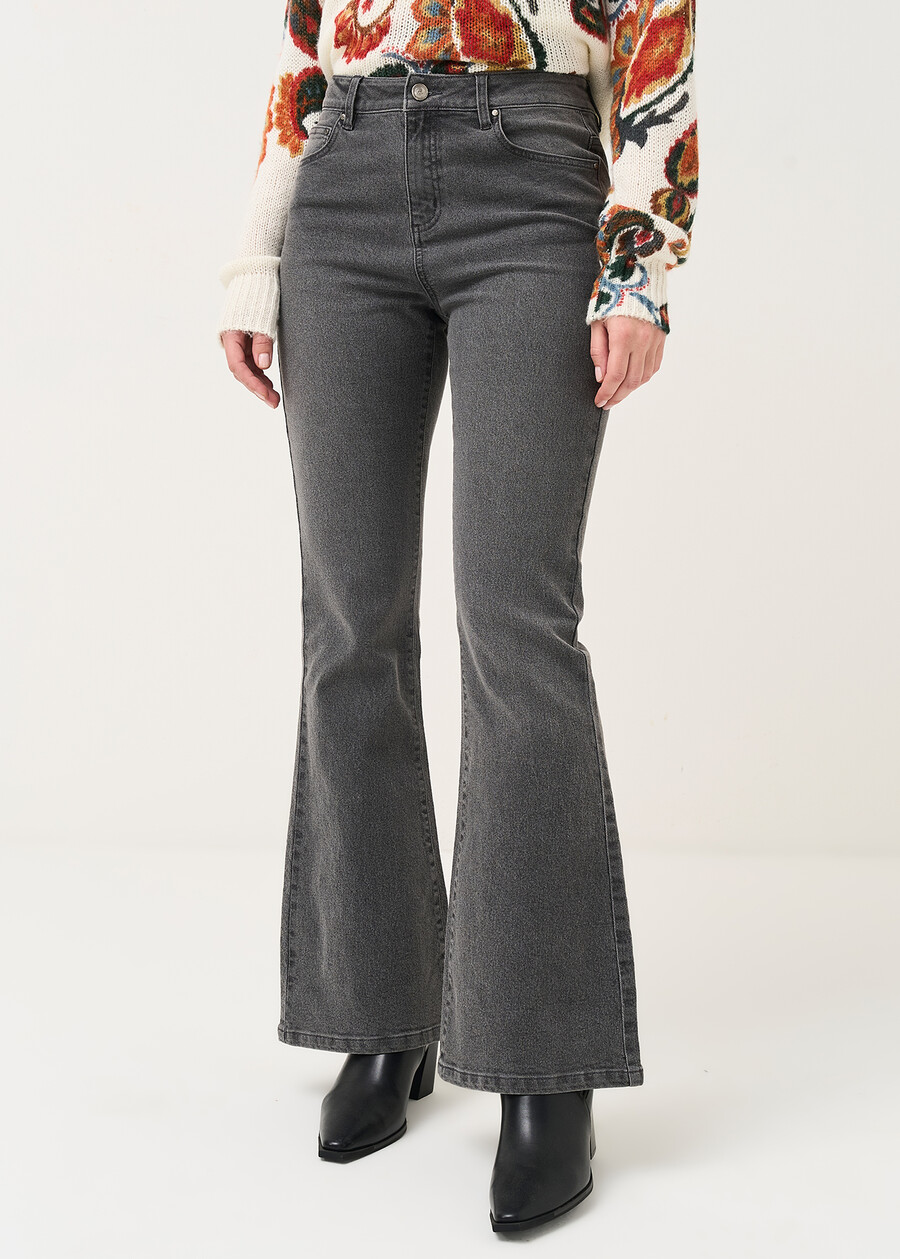 Pantalone denim Cindy modello flare GREY DENIM Donna , immagine n. 2