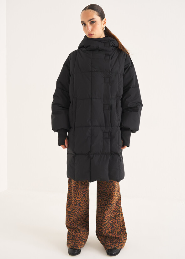 Piumino Parker lungo over NERO BLACK Donna null