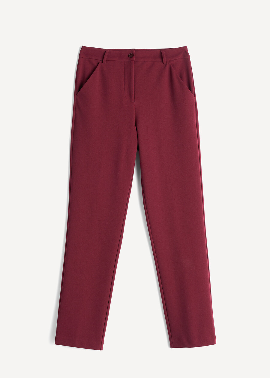Pantalone Alice tessuto screppino ROSSO BORDEAUXVERDE GARDENMARRONE Donna , immagine n. 6