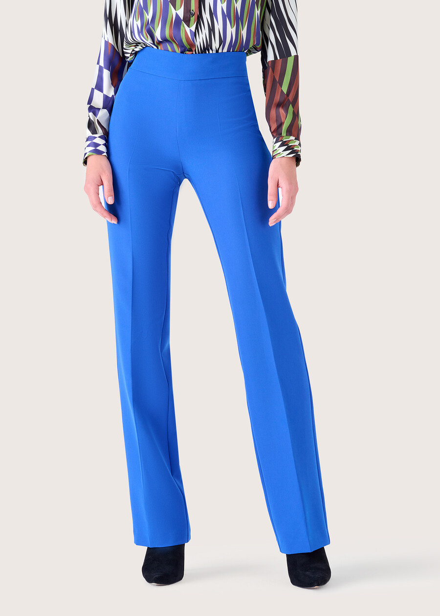 Vicrtoria technical fabric trousers BLU ELETTRICO Woman , image number 2