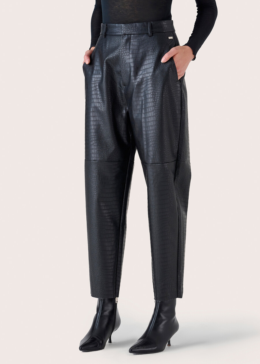 Pantalone Peony in ecopelle NERO BLACK Donna , immagine n. 4