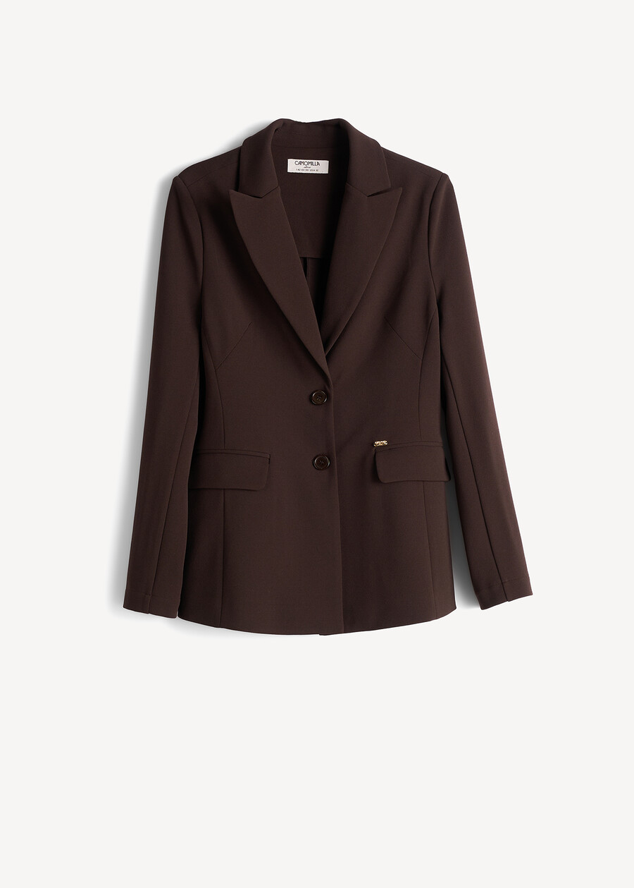 Blazer Giselle monopetto slim ROSSO BORDEAUXVERDE GARDENMARRONE Donna , immagine n. 7