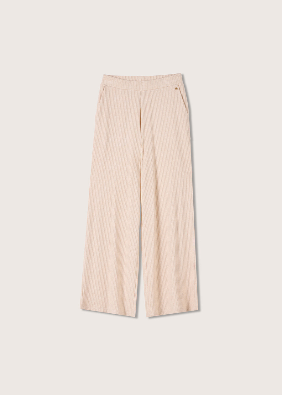 Piapia ribbed trousers BEIGE CREAM Woman , image number 5