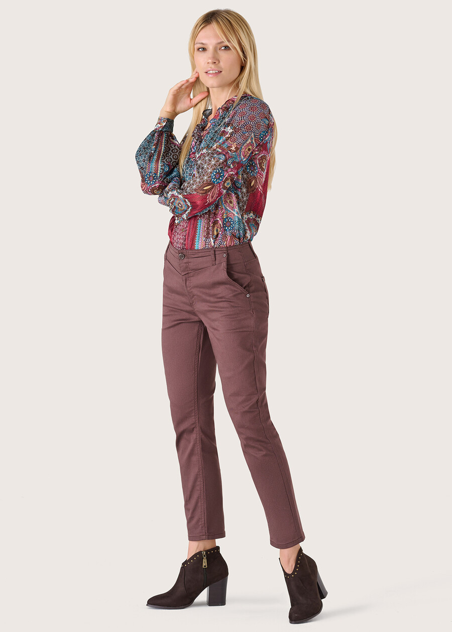 Dominik skinny trousers MARRONE CASTAGNA Woman , image number 1