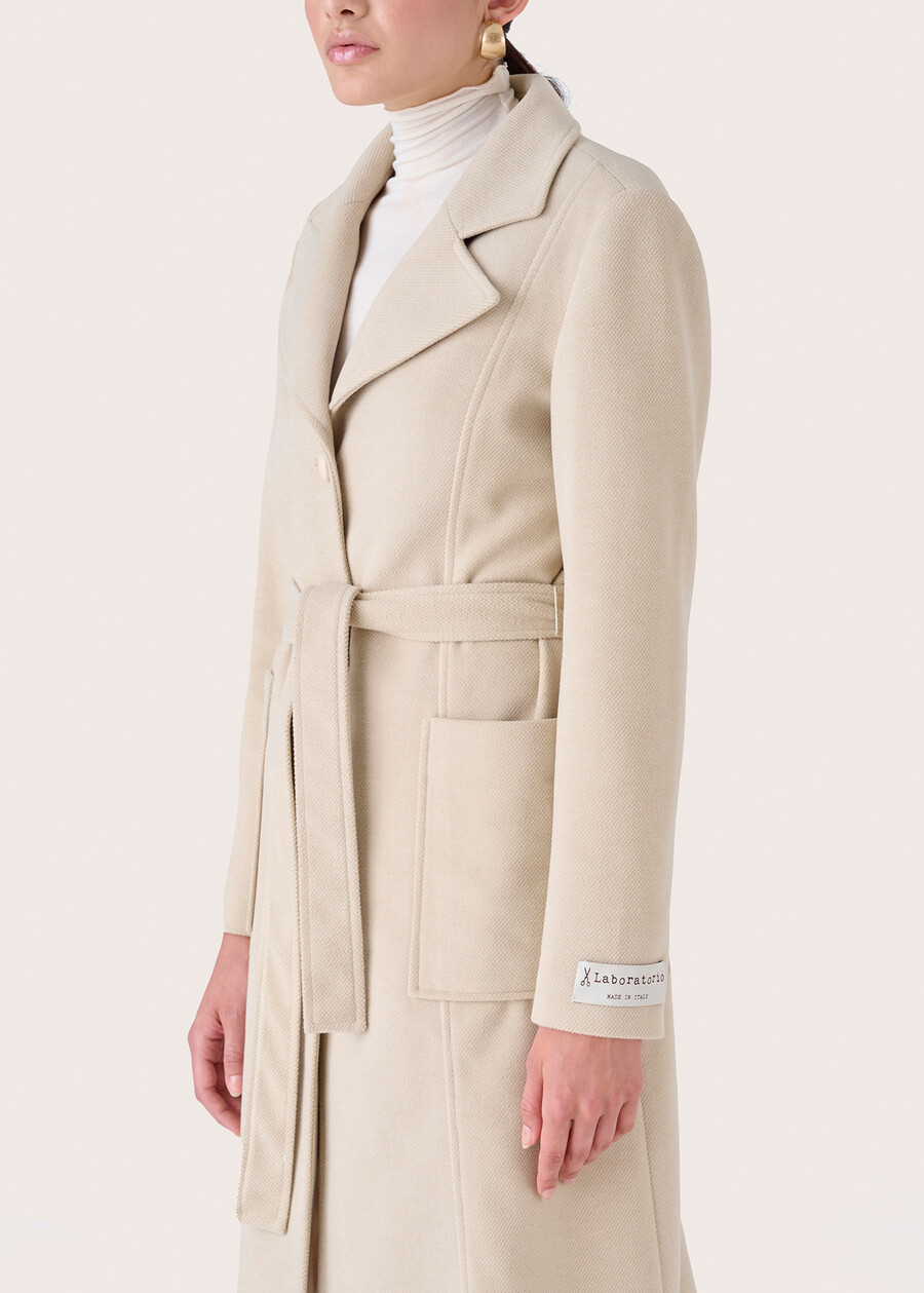 Cappotto Camillo in panno NERO BLACKBEIGE GREIGE Donna , immagine n. 5
