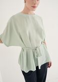Blusa Benor in georgette BLUE TURCHESEVERDE SALVIA Donna immagine n. 2
