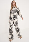Pintus Leaf-Print Trousers NERO BLACK Woman image number 2