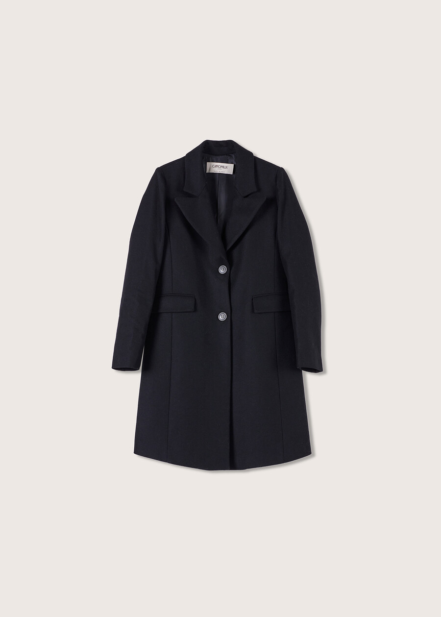 Cappotto Clotilde in panno NERO BLACKGRIGIO MEDIUM GREY Donna , immagine n. 5