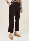 Pantaloni Jacqueline-O in cotone MARRONE Donna immagine n. 2