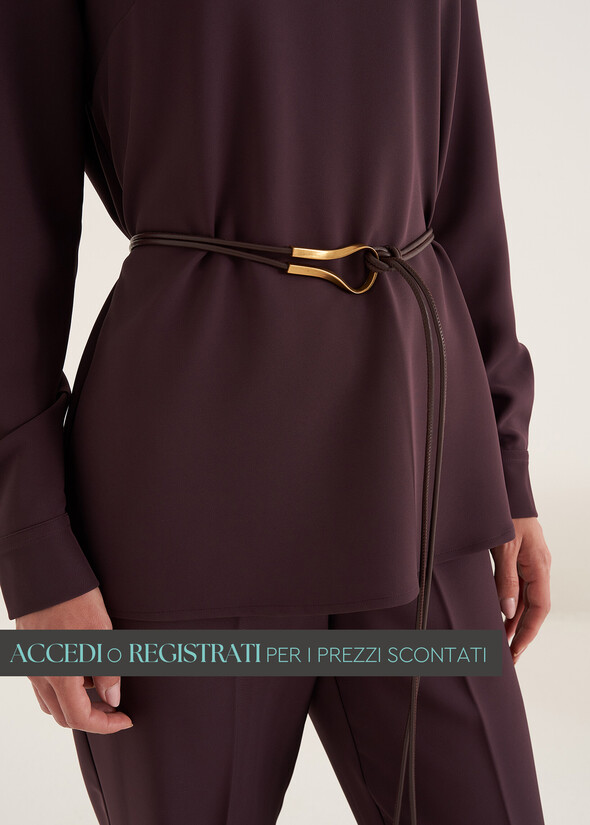Cintura Clay tubolare in ecopelle MARRONE CAFFE Donna null