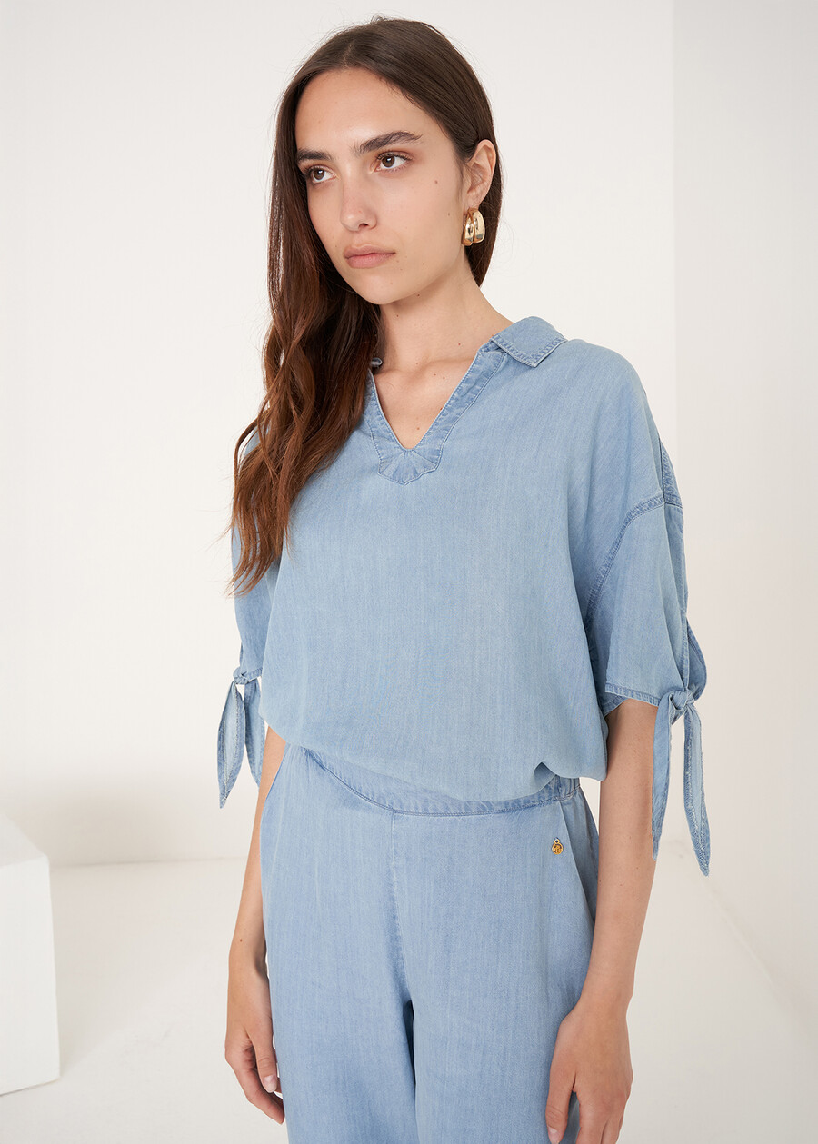 Camicia Comic effetto denim DENIM MEDIUM DENIM Donna , immagine n. 2