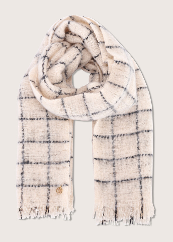 Sciarpa Saveria effetto tweed BEIGE GESSO Donna null