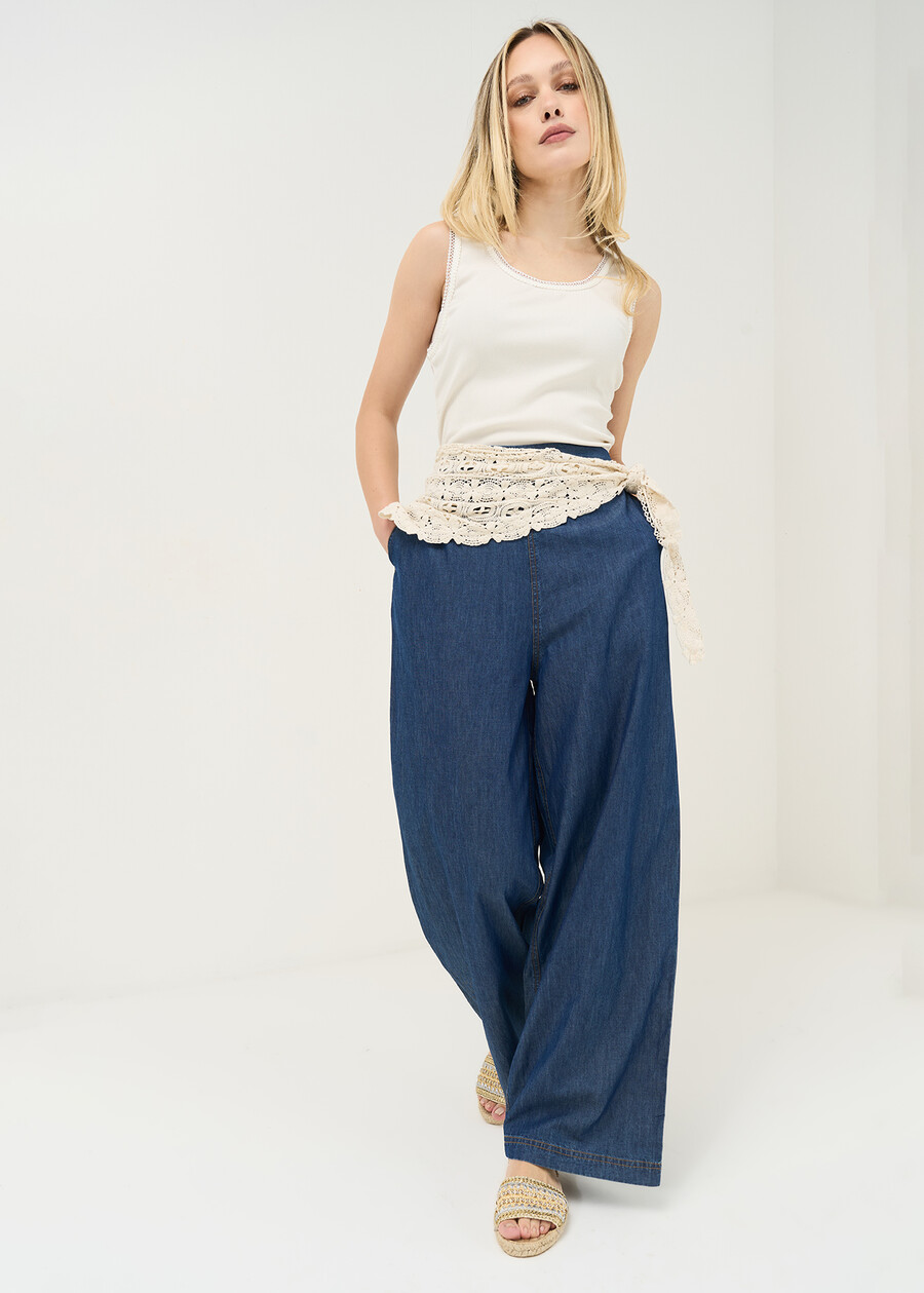 Pantaloni Pagor gamba larga DENIM Donna , immagine n. 2