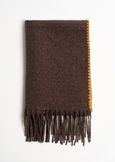 Sciarpa Shaggy con bordo a contrasto MARRONE CAFFEBEIGE MOUSSE Donna immagine n. 2